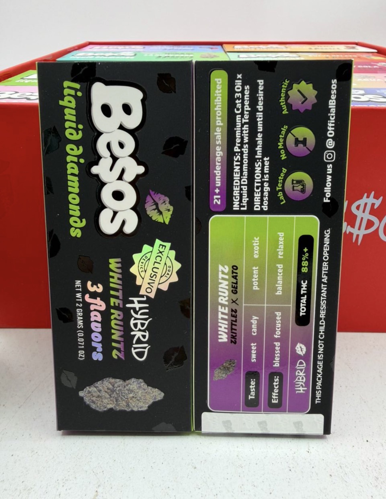 BESOS Dual 2G Disposable Vape with Screen – Liquid Diamonds – 3 Flavors - Image 5